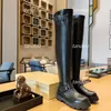 Jimmy Biker II sobre o joelho Designer Women Leather Knee High Boot Stretch Bicker Mody Sheepskin Booties Tamanho 35-42