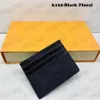 Designer Women Men Card Holder Brown Black Floral Plaid Caviar Woman Mini Wallet Pure Color Holder