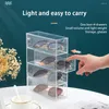 Storage Boxes 4 Layers Glasses Box Acrylic Organizer Cosmetics Holder Stackable Pen Case Drawers Makeup Display P4J1