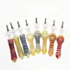 smoke accessory tobacco10mm creative glass direct pipe body with quartz nail card cigarette bucket accessories bong dab rig