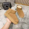 أحذية Tazz غير الرسمية الجديدة Australia Boots Tazz Slippers Chestnut Suede Shearling Classic Ultra Mini Platform Australian Boot Tasman Snow Warm