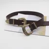 Riemen vrouwen vintage riem casual mode pu lederen vrouwelijke cowboy 2.8 cm breedte jeans jurk tailleband voor dames