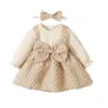 Girl Dresses Ma&baby 3M-3Y Princess Baby Bow Dress Infant Toddler Born Knit Long Sleeve For Girls Fall Spring Clothing D01