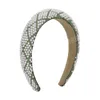 Perles complètes accessoires de cheveux de luxe bandeaux à carreaux scintillants rembourrés à la main perles bandeaux coiffure Multi couleur couvre-chef pour femme
