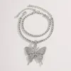 Anklets Bohemian Rhinestone Big Butterfly Sieć dla kobiet dziewczęta moda wielowarstwowa stóp kostki kostki bransoletki biżuteria plażowa