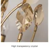 Lampadari Lampadario a LED per soggiorno Camera da letto Sala da pranzo Cucina Lampada a sospensione a soffitto Nordic Retro Crystal Gold Candle Hanging Light