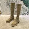 Boot Autumn Winter New Woman Shoes Platform Stretch Long Boot Road Toe Vintage Knee High Botas de Mujer 221213