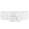 Belts Chiffon Flower Elastic Wide For Women Stretch Thick Waist Waistband Belt Ladies Dress Accessory