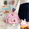 School Bags 2022 Japanese Cartoon Children Backpack Pink Girl Embroidery Strawberry Children's Schoolbag Student Girls Birthday Gift