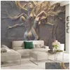 Pap￩is de parede Pap￣o de parede personalizado European 3D estereosc￳pico em relevo Abstract Beauty Body Art Background Pintura de parede Quarto DHE7T
