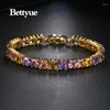 Charmarmband Bettyue Märke Fashion Luxury Gothic Style Multicolor Zircon Gold Color Jewelry for Woman Florid Wedding Party Gift