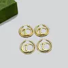 Fashion Earrings Designer for Women luxury huggies Gold big small Circle letter womens hoop earring stud woman trendy jewelry girls gifts