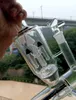 Glass Hosahs Inline Perc Water Bong Pipe 12 Inch Dab Rig Arm Tree Percolators