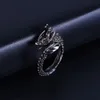 12Pcs Vintage Dragon Opening Index Finger Rings For Personality Domineering Exaggerated Male Female Accessories