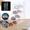 Storage Boxes 4 Layers Glasses Box Acrylic Organizer Cosmetics Holder Stackable Pen Case Drawers Makeup Display P4J1