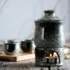 Höftkolvar japansk kreativ kolv set retro keramisk varm vin spis flask skull kruka gåvor hem flasque alcool drinkware df50