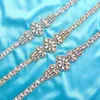 Belts JLZXSY Bride Sash With Rhinestones Rose Gold Silver Crystal Applique For Prom Formal Wedding Dresses