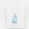 Pendant Necklaces Natural Crystal Cluster Bare Stone Summer Female Necklace Beautiful Simple Makaron Creative Clavicle Light Blue