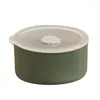 Servis uppsättningar Portable Round Shape Lunchbox Microwave Breakfast Porridge Sealed Soup Container Bento Box för picknickcampingstudenter