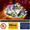 Strings 10m 20m Solar LED Double Color Leather Thread Lights String Outdoor IP65 Waterproof Fairy Garland Lamp Wedding Party Decor