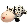 80-120cm 거대한 크기 거짓말 젖소 소프트 봉제 수면 베개 채취 된 귀여운 동물 소 플러시 장난감 아이들을위한 사랑스러운 아기 소녀 선물