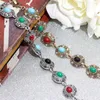 Braccialetti a maglie Neovisson Bohemia Bracciale vintage per donna Oro antico Argento Colore Strass Catena Gioielli da sposa etnici turchi