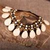 Anklets Bohemian Pure Hand-woven Stone Drops Tassels Women Exquisite Ethnic Retro Fashion Street Shoot Simple Beach Foot Jewelry