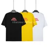 Fashion Brand Luxury Mens T Shirt Design Lettera Stampa Girocollo Manica corta Estate Maglietta allentata Top Nero Bianco Giallo