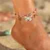 Anklets 2022 여성 여름 금색은 여성을위한 여름 금색 뱀 체인 발목 팔찌 맨발로 다리 해변 보석에 맨발