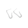 Pendientes de tuerca SHANICE Plata de Ley 925 auténtica para mujer, aretes geométricos simples en forma de U, joyería coreana, Pendientes