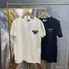 2021SS SPRING SWESSHIRTS و Summer New High Grade Cotton Printing Short Sleeve Dound Dound Plane T-Shirt Black White 8 S