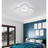 Lautres de plafond Ganeed LED moderne LED lustre Mount Square Shape Blanc pour le salon Chambre 60W / Cool