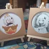 Keychains Genshin Impact Cute Dear Friend Paimon's P Ortrait Creative Desktop Ornaments/Ceramic Coasters With Bracket&Wok Stew