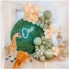 Party Decoration Green Blush Balloon Garland Arch Set Kids Baby One Birthday Jungle Baptism Baloons Air Wedding Bridal Shower Drop D Dhlk7