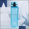 Garrafas de ￡gua Sports Garrafa de 600 ml Tour ao ar livre ￠ prova de vazamento da escola bebendo port￡til colorf drinkware bpa parada de copo fosco