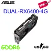 ASUS Dual RX6400 4G AMD RADEON Scheda grafica GDDR6 64-BIT 16 Gbps Supporto GPU Desktop CPU Mining Mining Mining Placa de vdeo Nuovo