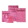 Storage Bags Small To Big Pink Aluminum Mylar Foil Bag Reclosable Reusable Self Grip Seal Tear Notch Food Ground Coffee Bean