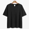 女性のTシャツ2022夏の女性半袖コットンTシャツファッションレディースoネックTシッツブラックホワイト