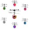 LED Flying Toys Creative Kid Toy RC RC Luminous Flight Balls Mini aeronaves exclusivas Suspensa ilumina￧￣o Inteligente Indu￧￣o Ballkid Drop De Dhqdy