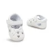 Eerste wandelaars geboren prinses hartvormige wieg baby prewalker pu lederen mary jane boog schattige schoenen 0-18 maanden