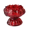 Candle Holders Glass Lotus Tealight Uchwyt do stołowego centralnego dekoracji salonu