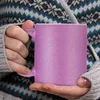 Tasse à paillettes de sublimation de 11 oz, tasses à café vierges en céramique, transfert de chaleur personnalisé, tasse d'eau blanche en céramique, cadeau de fête, tasses à boissons