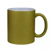 Tasse à paillettes de sublimation de 11 oz, tasses à café vierges en céramique, transfert de chaleur personnalisé, tasse d'eau blanche en céramique, cadeau de fête, tasses à boissons