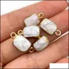 Arts And Crafts 8X15Mm Gold Edge Natural Crystal Rec Stone Charms Rose Quartz Pendants Trendy For Jewelry Making Sports2010 Drop Del Dhfiz