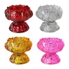 Candle Holders Glass Lotus Tealight Holder For Table Centerpiece Parlor Decoration