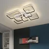 Kronleuchter Moderne kreative schwarze Quadrate Kronleuchter Lichter für Wohnzimmer Esszimmer Schlafzimmer Studie Innen-Deko-Beleuchtung dimmbare Deckenlampen