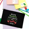 Storage Bags English Apple Printing Bag Travel Toiletry Cosmetic Teacher Gift Pencil Case School Stationery Coin Wallet Women