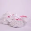 First Walkers Dollbling Princess Little Girls Baby Shoes Lace Up Ribbon White Custom Handmade Pearls Batizado Infant Prewalker