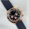 41MM Mens Automatic Mechanical Watches With Box Stainless steel/rubberThree Eyes Sapphire Swim waterproof luxury wristwatches