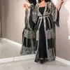 Etnische kleding 2021 Abaya Dubai Moslimjurk luxe high class pailletten borduurwerk kanten ramadan kaftan islam kimono vrouwen turkish 226c